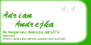 adrian andrejka business card